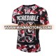 Explosion summer new tide brand clothing Europe and America large size men V neck flower 3d digital print t shirts